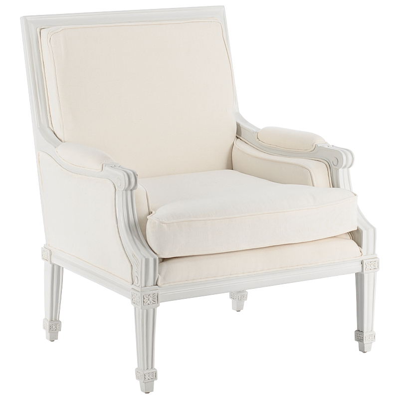 Кресло French Provence Armchair Ferrand ivory Белый ivory ( слоновая кость ) в Ульяновске | Loft Concept 