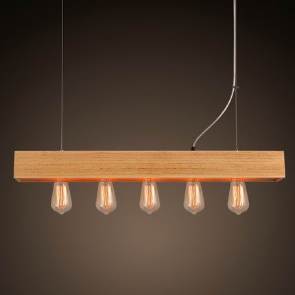 Люстра Loft Wooden Lighting Line Pendant Белый дуб в Ульяновске | Loft Concept 