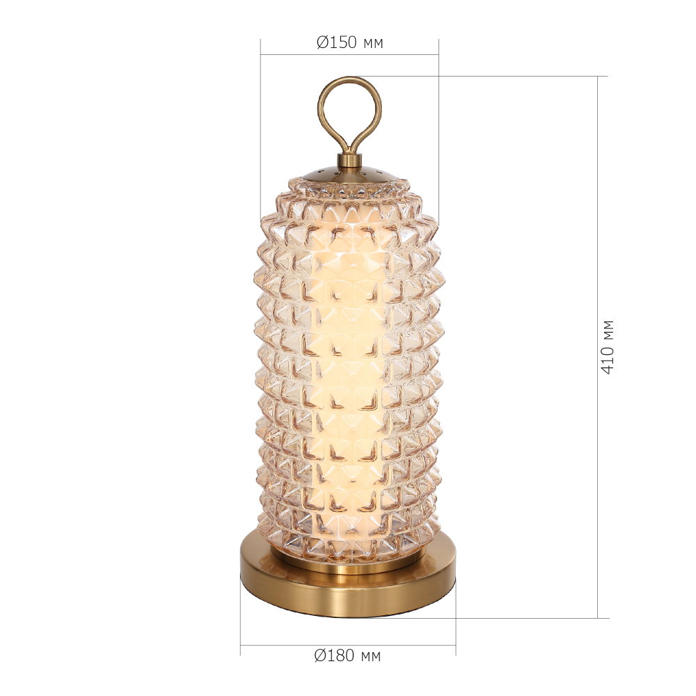 Настольная лампа с факутрным стеклянным плафоном Sonora в Ульяновске