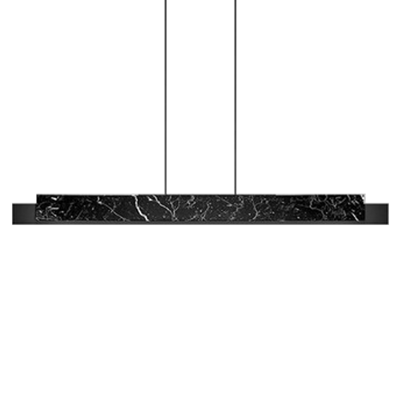 Люстра Leonce Marble Linear Chandelier Черный Черный Мрамор Nero в Ульяновске | Loft Concept 