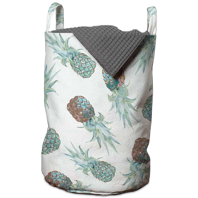 Корзина Pineapple Pattern Basket Голубой пастельный Белый в Ульяновске | Loft Concept 