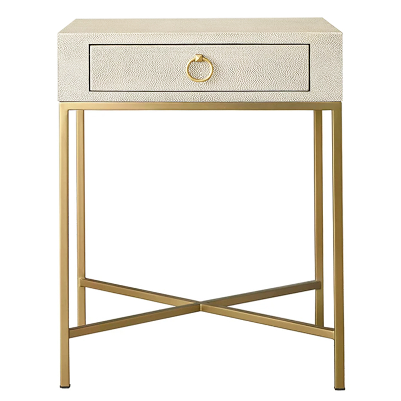 Gaston Stingray Texture Ivory Side Table Приставной стол скат Золотой ivory ( слоновая кость ) в Ульяновске | Loft Concept 