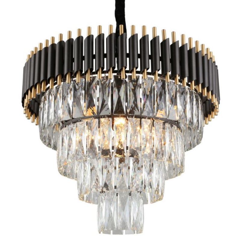 Empire Black Chandelier Crystal D 54 Черный Прозрачное Стекло Золотой в Ульяновске | Loft Concept 