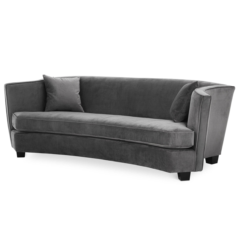 Диван Eichholtz Sofa Jiulietta Grey 3 Серый Черный в Ульяновске | Loft Concept 