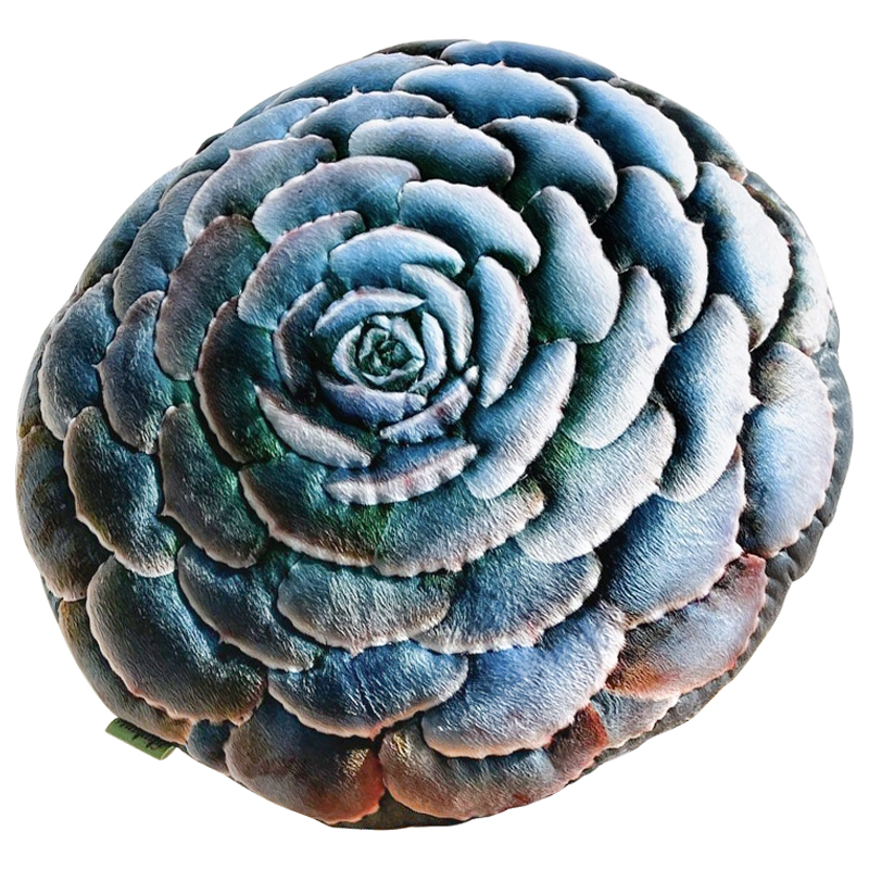 Декоративная подушка Botanical Cushion Succulentus Зеленый Зеленый шалфей Бирюзовый в Ульяновске | Loft Concept 