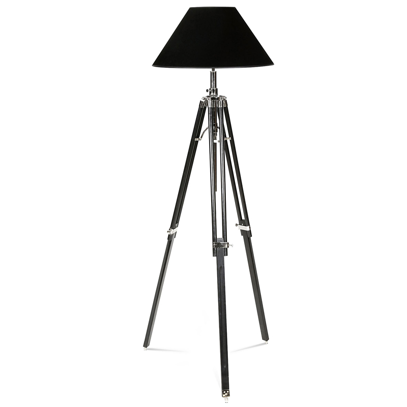 Торшер Eichholtz Floor Lamp Telescope nickel & black Черный Никель в Ульяновске | Loft Concept 