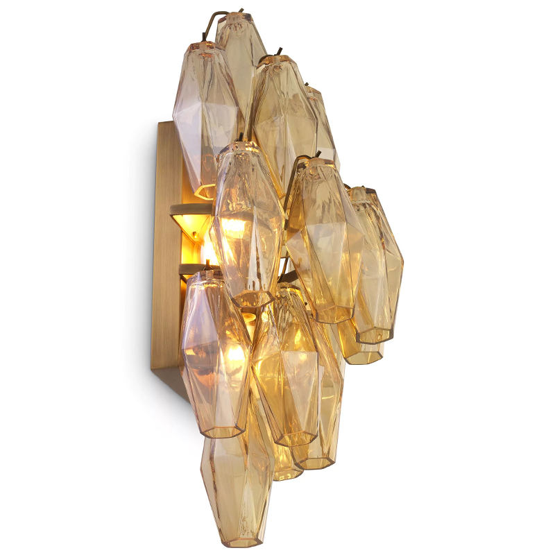 Бра Eichholtz Wall Lamp Benini Amber Латунь Янтарный в Ульяновске | Loft Concept 