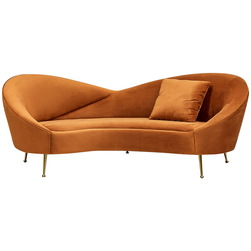 Диван Prudence Orange Sofa Оранжевый Золотой в Ульяновске | Loft Concept 