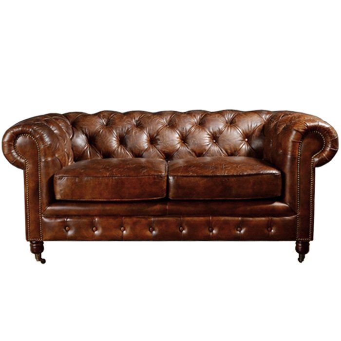 Диван Chesterfield Rebel Sofa Leather Brown 170 Коричневый в Ульяновске | Loft Concept 