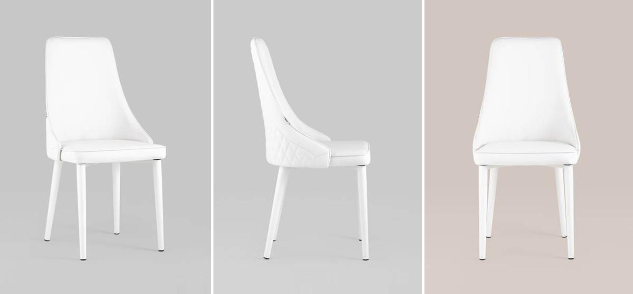 Стул Versailles Chair Белая Экокожа - фото