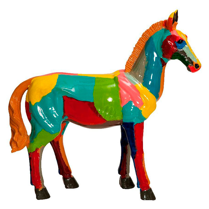 Фигурка керамика лошадь разноцветная Colored Horse Мульти в Ульяновске | Loft Concept 