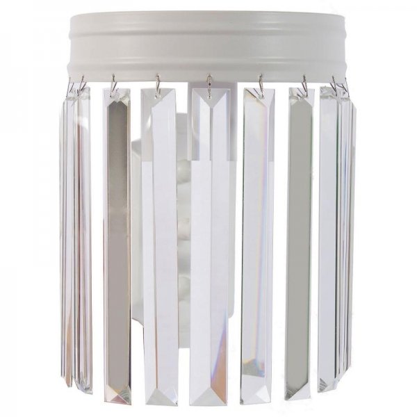 Настенная лампа RH Odeon Clear Glass White Bra Белый Прозрачное Стекло Настенная лампа RH Odeon Clear Glass White Bra Белый Прозрачное Стекло в Ульяновске | Loft Concept