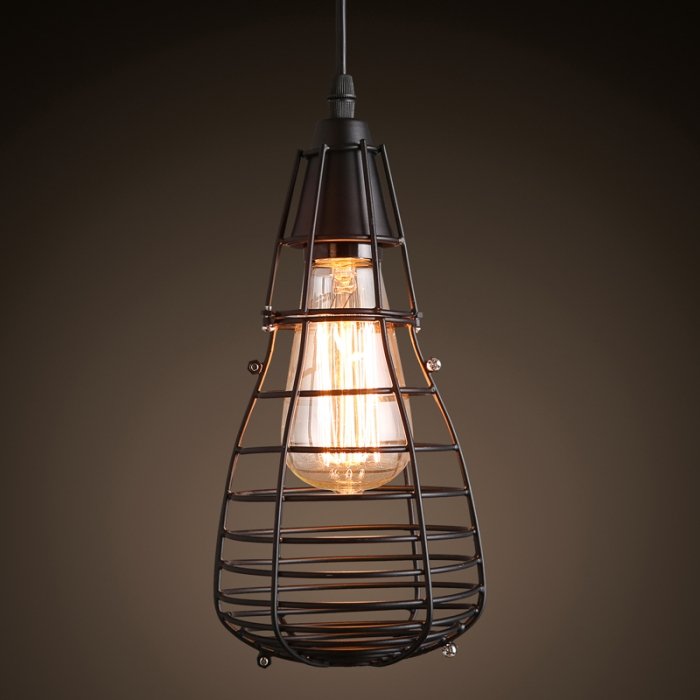 Подвесной светильник Pear Cage Pendant Черный в Ульяновске | Loft Concept 