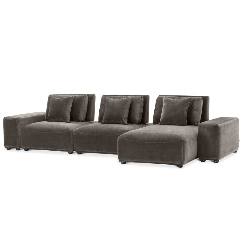 Диван Eichholtz Sofa Mondial Lounge grey Серый Черный в Ульяновске | Loft Concept 