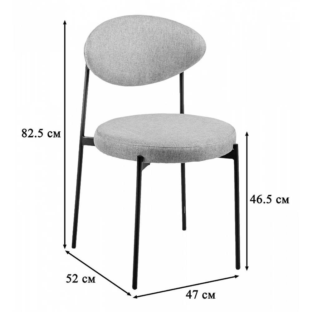 Стул металлический с мягкой спинкой и сиденьем из велюра Alfie Chair в Ульяновске