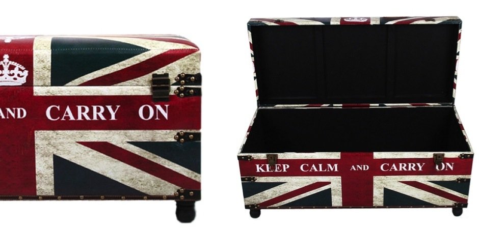 Сундук Union Jack Leather "Keep calm and..." - Loft-Concept в Ульяновске