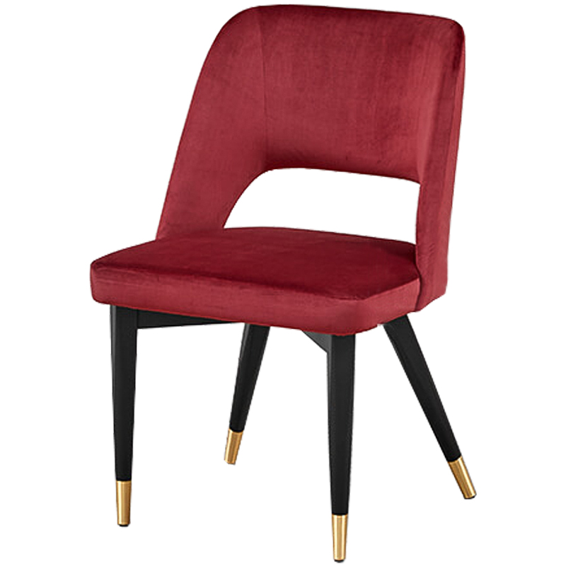 Стул Neasan Stool crimson Черный Малиновый (Crimson) Латунь в Ульяновске | Loft Concept 