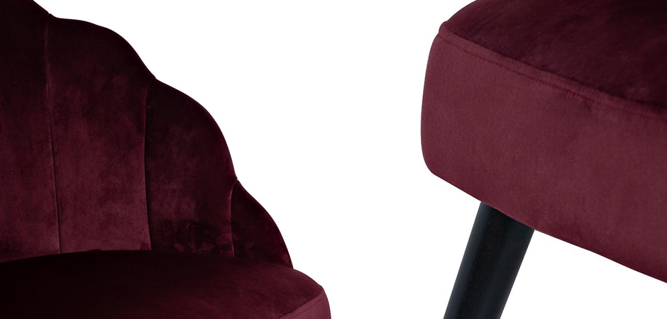Кресло FolioFlower Armchair burgundy - фото №1
