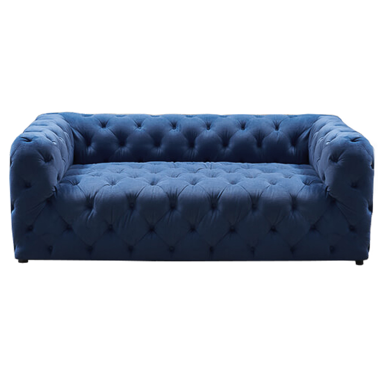 Диван Soho tufted blue velor Синий в Ульяновске | Loft Concept 