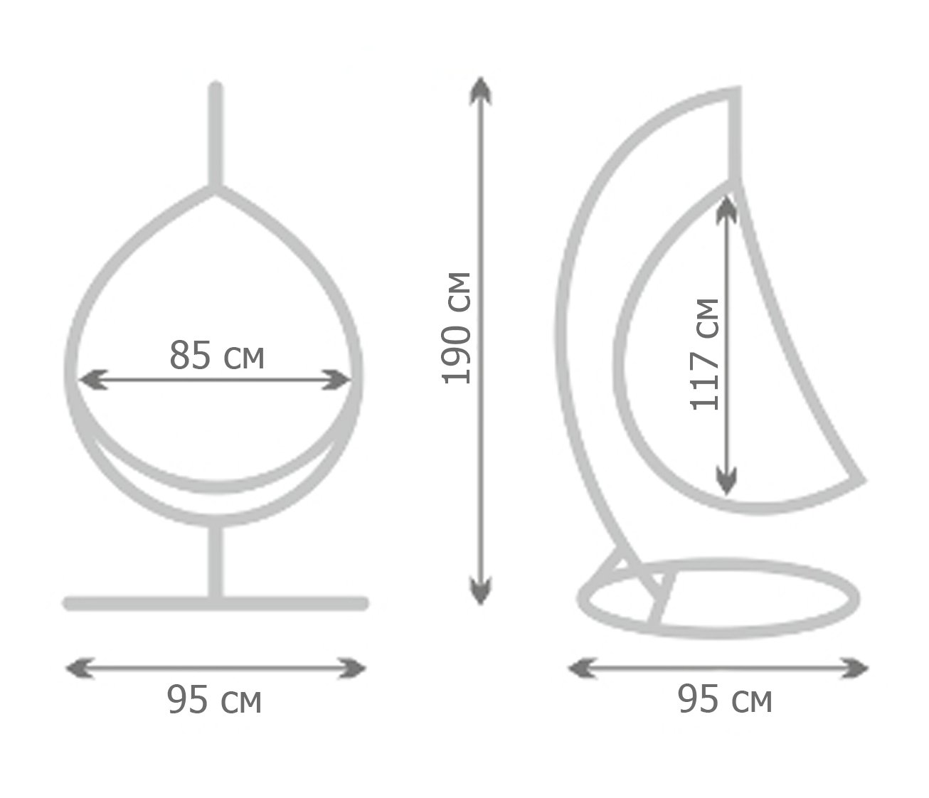 Кресло Swing chair outdoor Coffee Egg в Ульяновске