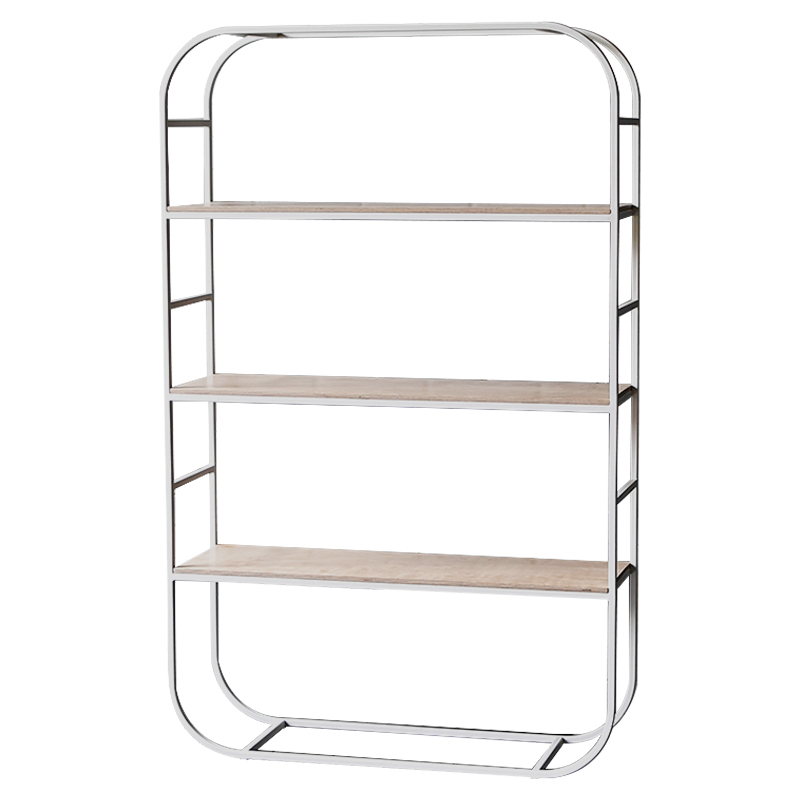 Стеллаж Parson Industrial Metal Rust Rack Белый Древесина в Ульяновске | Loft Concept 