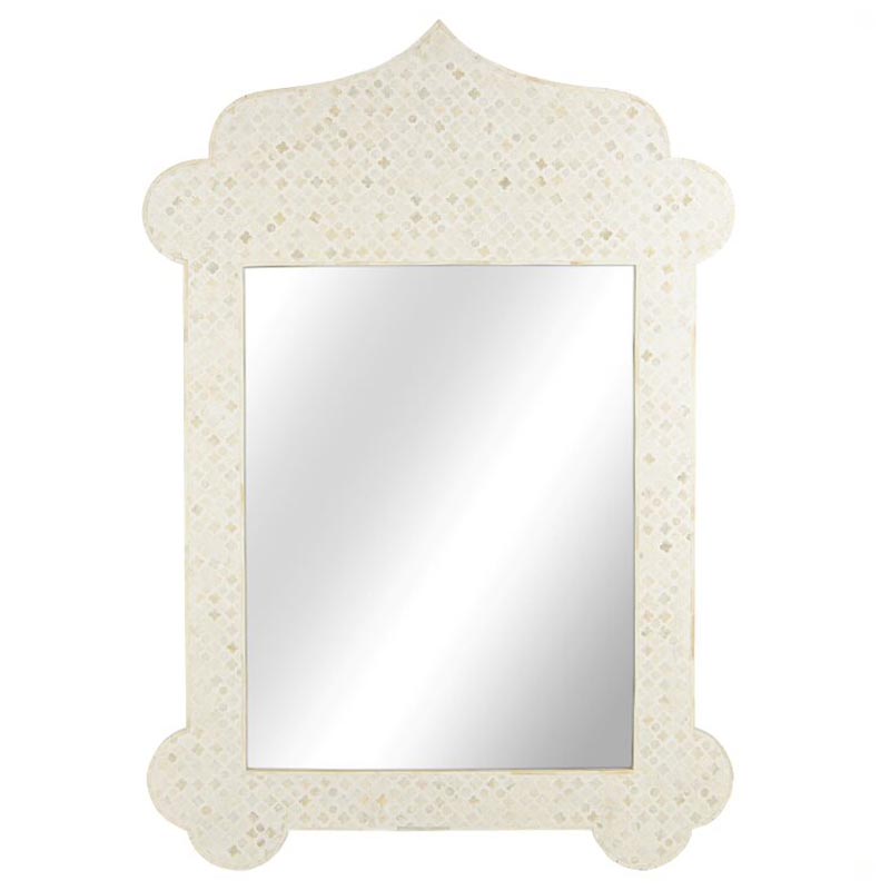 Зеркало Bone Inlay Dome Mirror beige Бежевый в Ульяновске | Loft Concept 