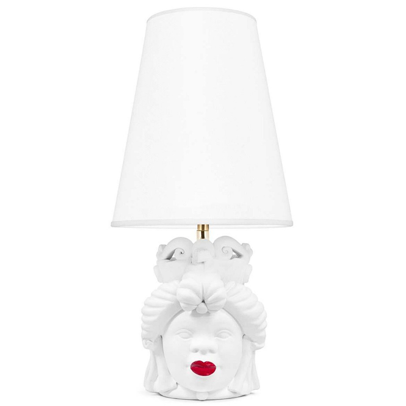 Настольная лампа Table Lamp Moro Lady Small Lipstick White Белый Красный в Ульяновске | Loft Concept 