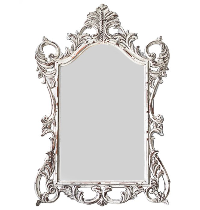 Зеркало Baroque ornament mirror Белый винтажная патина   в Ульяновске | Loft Concept 