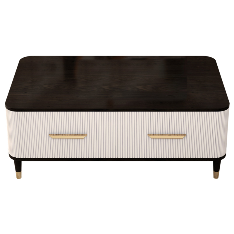 Birmingham Textured Coffee Table White Коричневый Молочный в Ульяновске | Loft Concept 