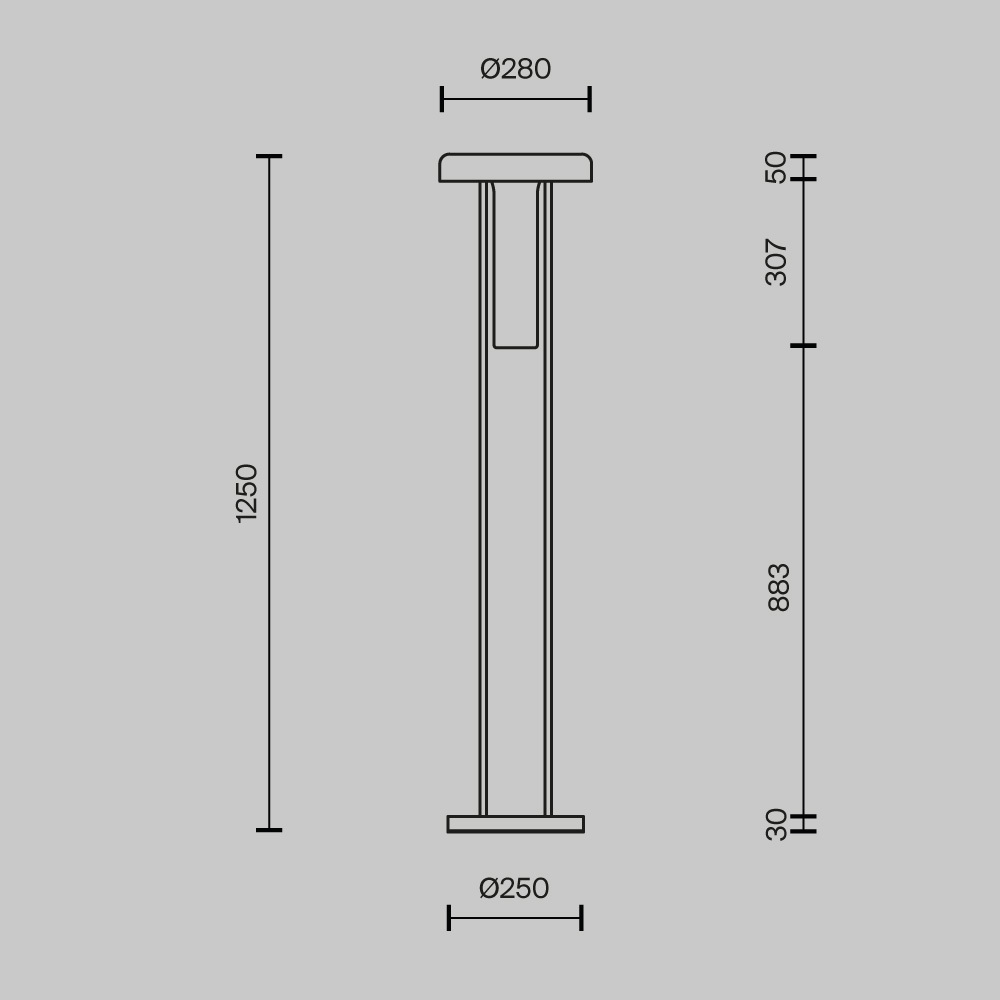 Напольный торшер светодионый Ikebana Black 3000К 24Вт в Ульяновске