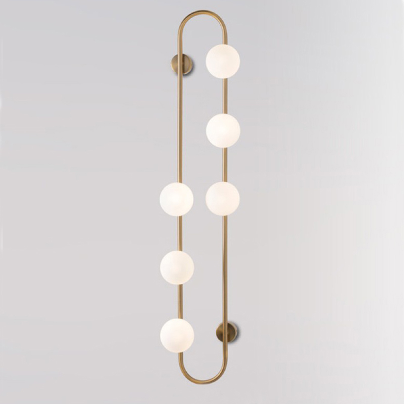 Бра HOOP WALL Lamp Gold 6 Золотой Белый в Ульяновске | Loft Concept 