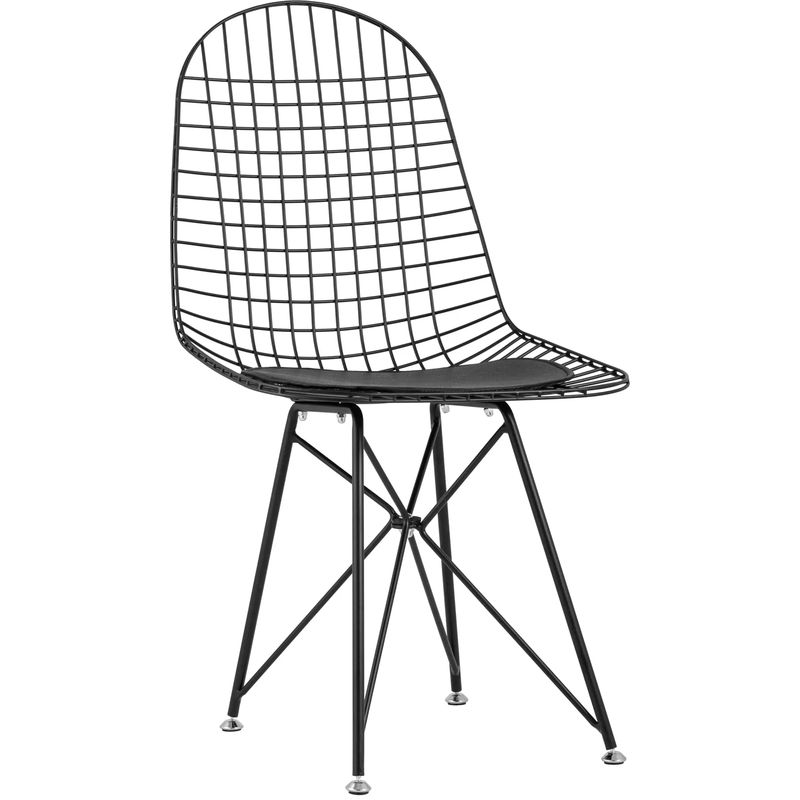 Стул Bertoia S Chair Черный Матовый Металл Черный в Ульяновске | Loft Concept 