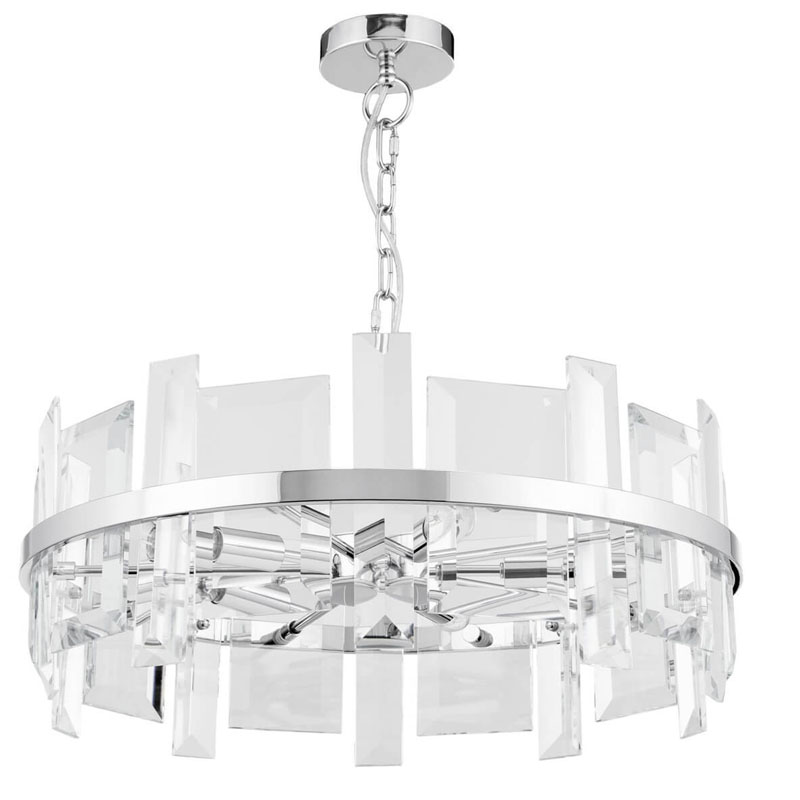 Люстра Harlow Crystal Round Chandelier chrome 5 Хром в Ульяновске | Loft Concept 