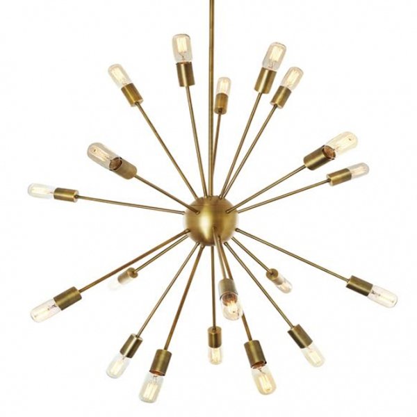 Люстра Sputnik Gold Chandelier  в Ульяновске | Loft Concept 