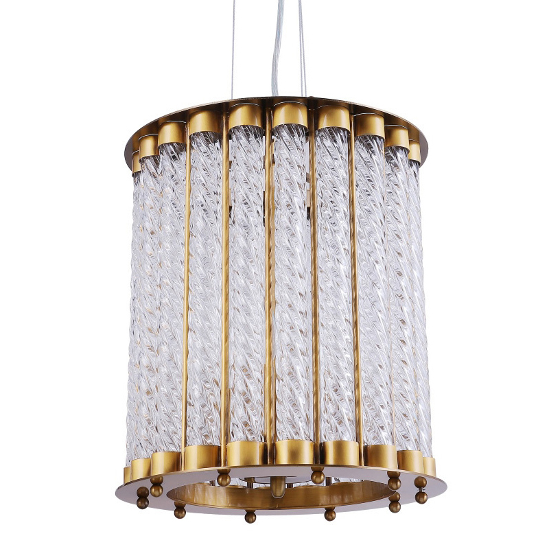 Люстра Lantern Tiziano Chandelier bronze D25 Бронза Прозрачное Стекло в Ульяновске | Loft Concept 