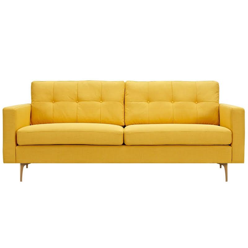 Диван Papaya Yellow Greta Sofa Диван желтая шерсть Желтый в Ульяновске | Loft Concept 