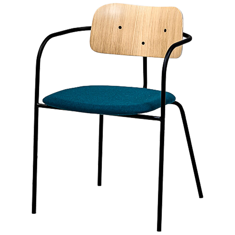 Стул Pilar Loft Stool blue Черный Морская синь Древесина в Ульяновске | Loft Concept 