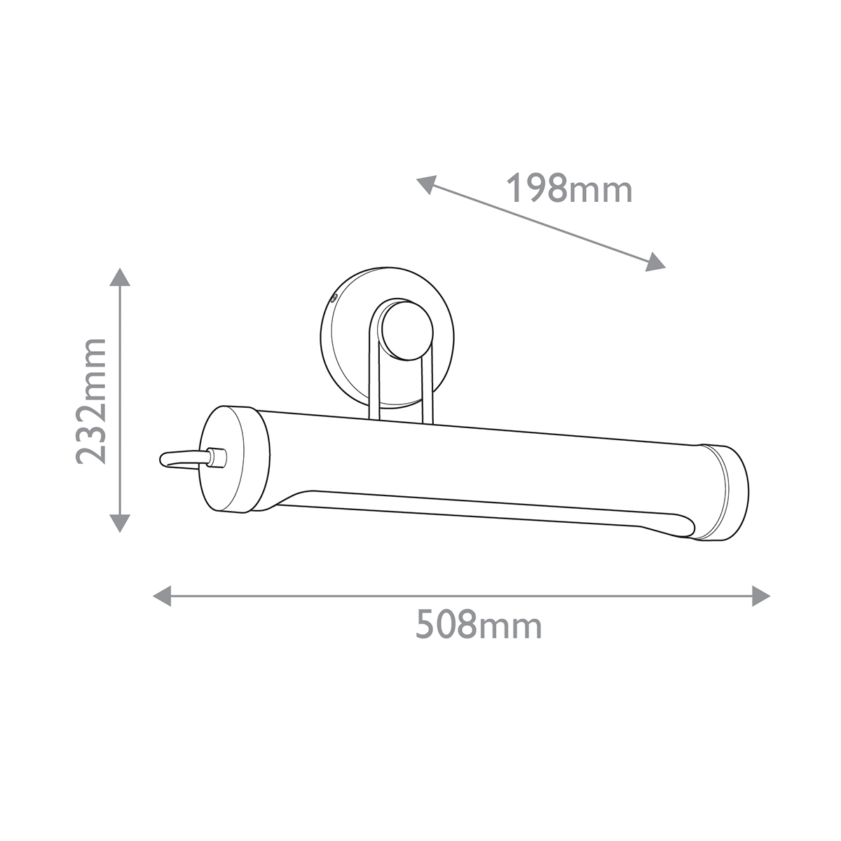 Светильник для картин цвета латунь с длинным цилиндрическим плафоном Alora в Ульяновске
