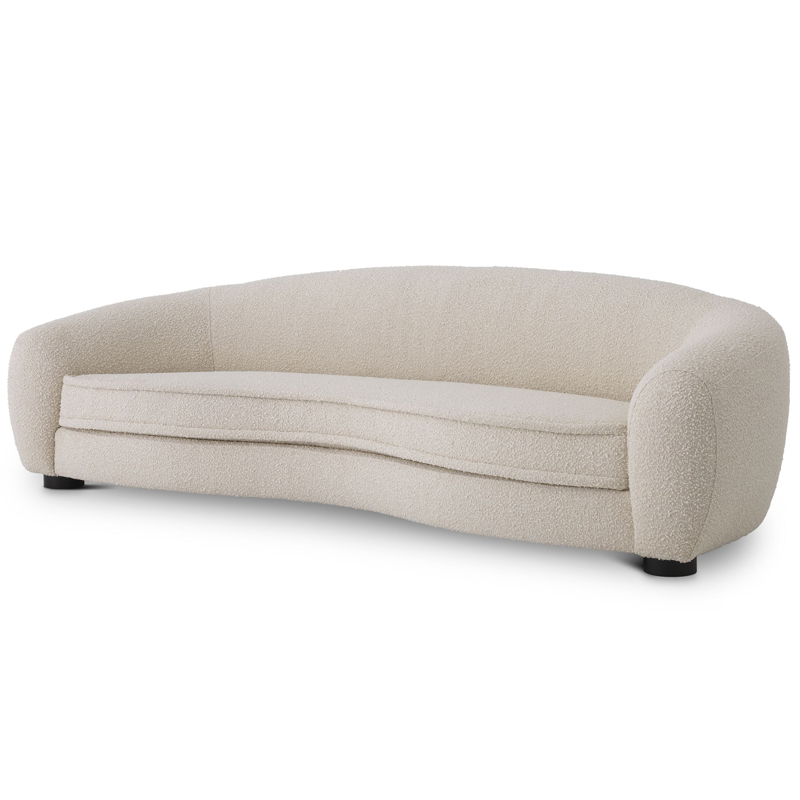 Диван Eichholtz Sofa Freud Boucle cream Кремовый Черный в Ульяновске | Loft Concept 