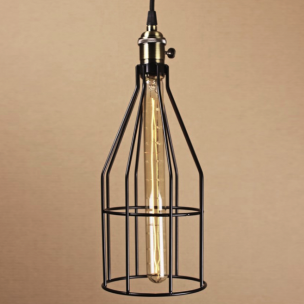 Подвесной светильник Wire Cage Pendant Twix Black Черный в Ульяновске | Loft Concept 