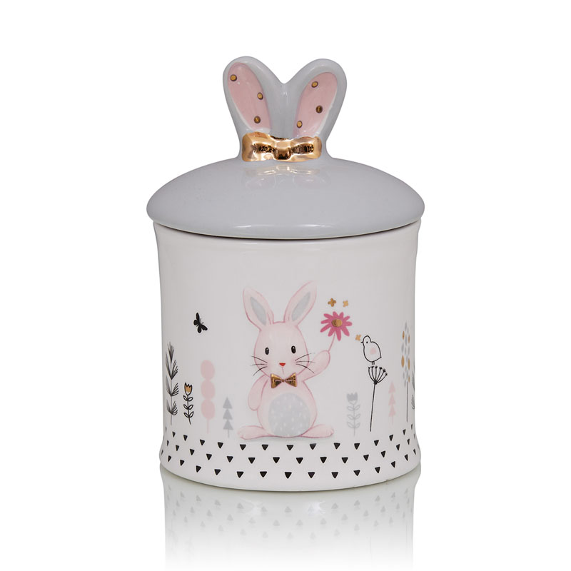 Ваза Kids Vase Bunny II Розовый пастельный Серый в Ульяновске | Loft Concept 