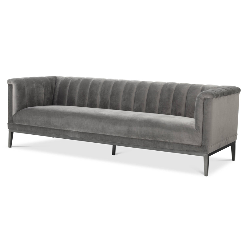 Диван Eichholtz Sofa Raffles grey Серый Темная бронза в Ульяновске | Loft Concept 