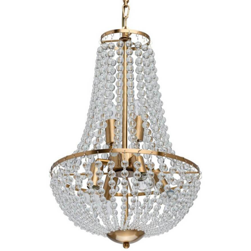 Люстра Virginia Clear Beads Chandelier Gold Золотой Прозрачное Стекло в Ульяновске | Loft Concept 