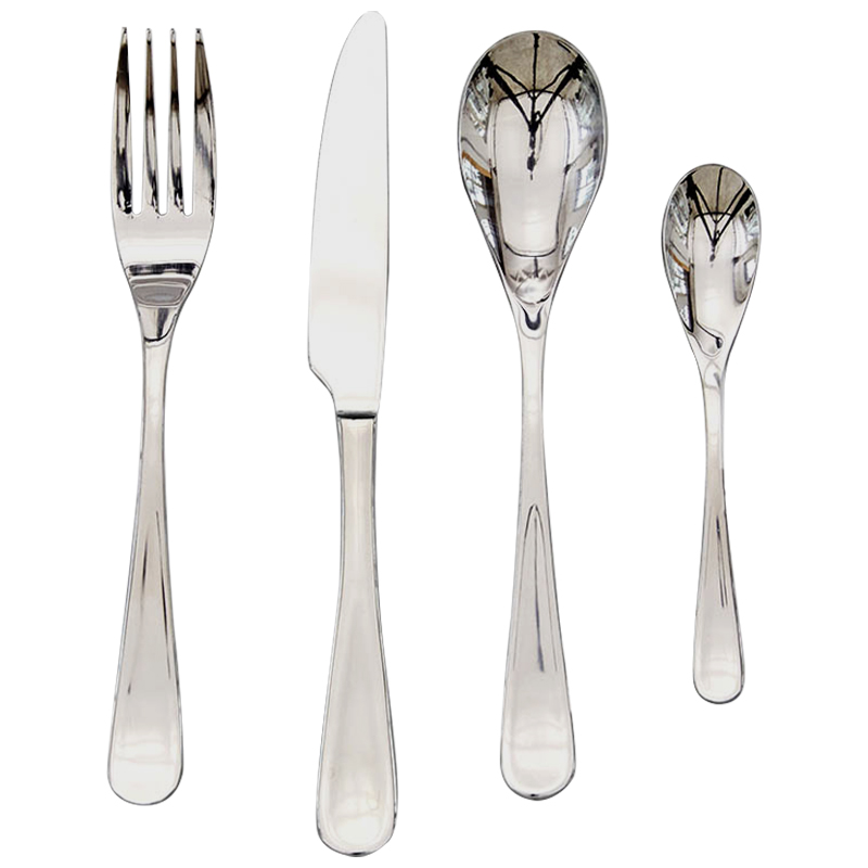 Столовые приборы на 4 персоны Contemporary Cutlery Set Серебряный в Ульяновске | Loft Concept 