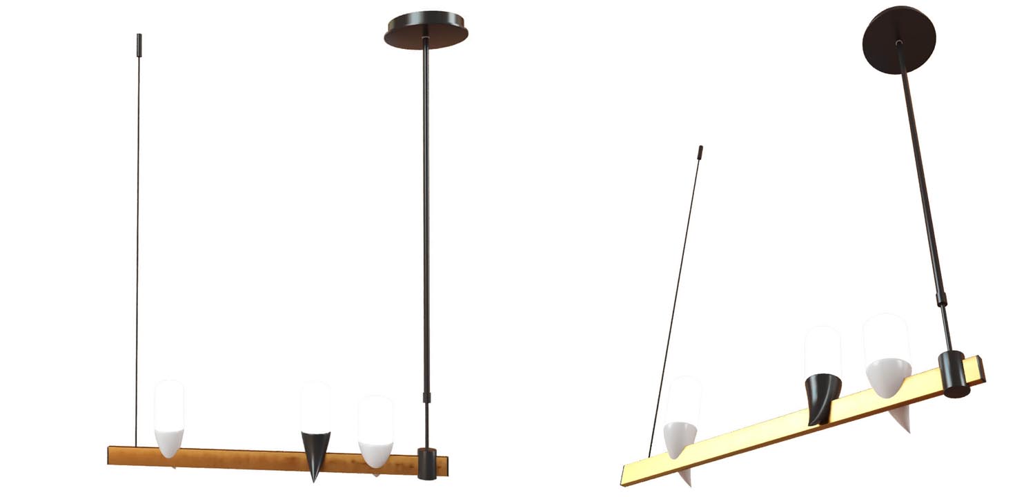 Люстра Ebenezer Chandelier Linear black 60 - фото