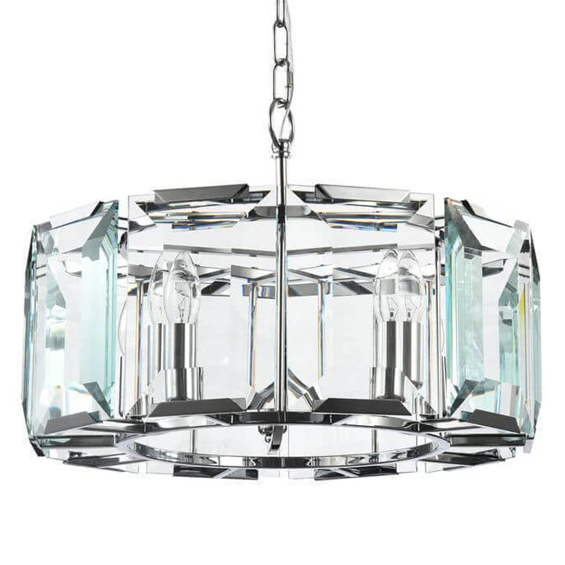 Люстра Lari Harlow Crystal Round Chandelier chrome 5 Хром в Ульяновске | Loft Concept 