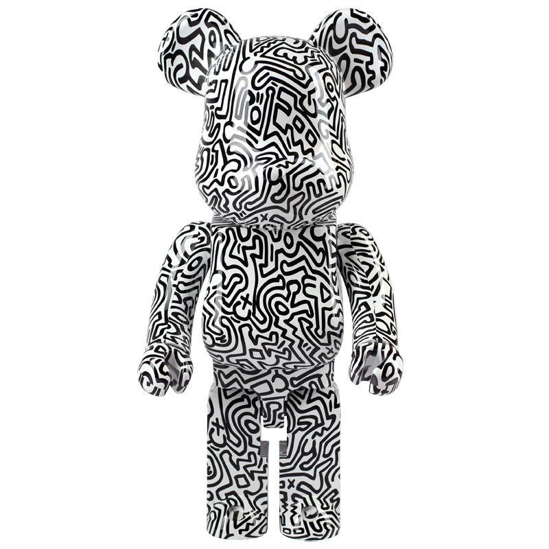 Статуэтка  Bearbrick Keith Haring Ver. 4 Черно-белый в Ульяновске | Loft Concept 