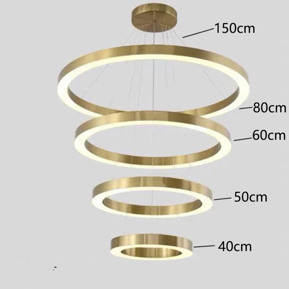 Люстра Light Ring Vertical Латунь в Ульяновске