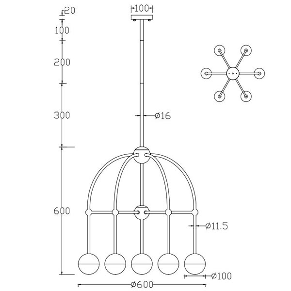 Люстра Heidy Bronze Chandelier 7 в Ульяновске