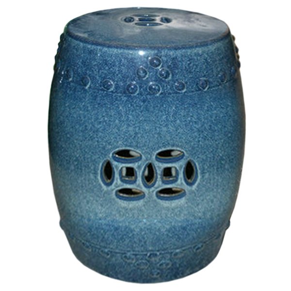 Китайский табурет ceramic garden stool blue AMBRE  Винтажный голубой в Ульяновске | Loft Concept 